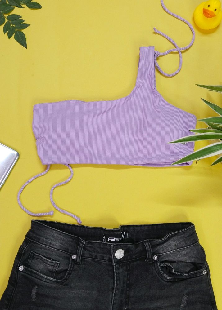 One Shoulder Swim Top