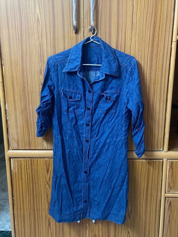 Classic Blue Denim Dress