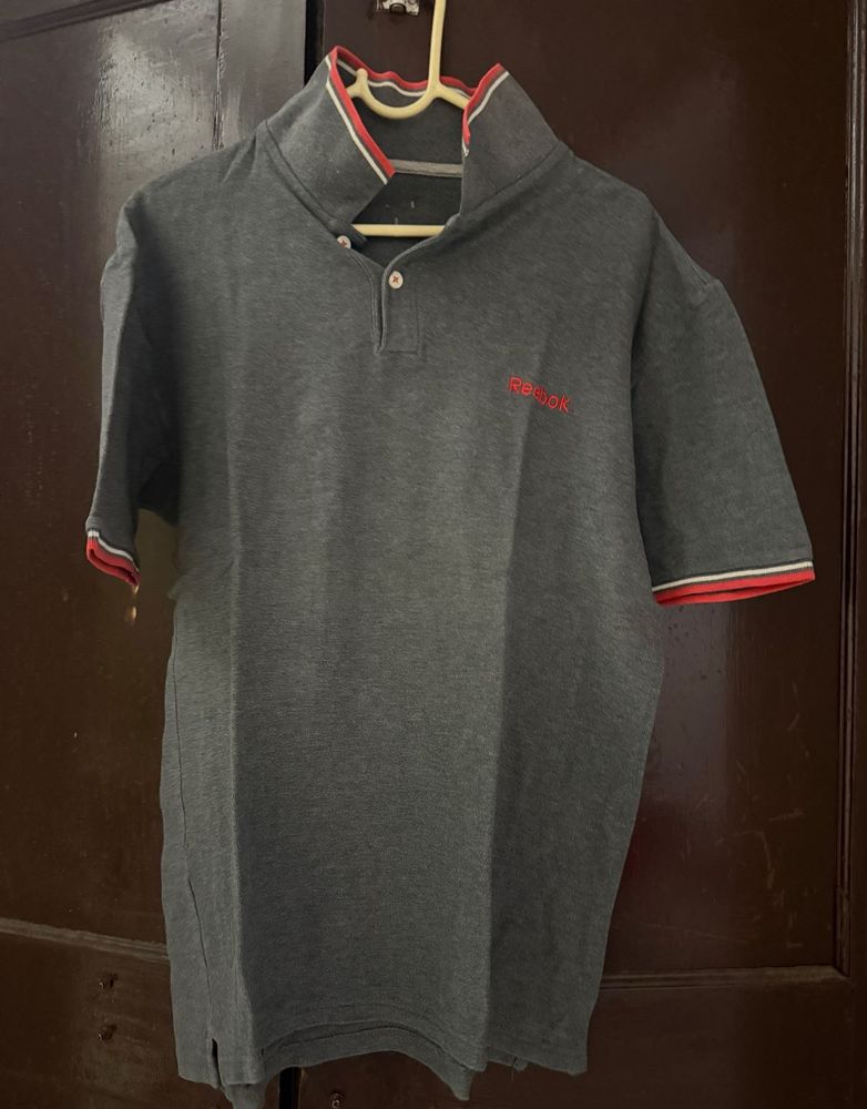 Reebok Grey Polo Shirt