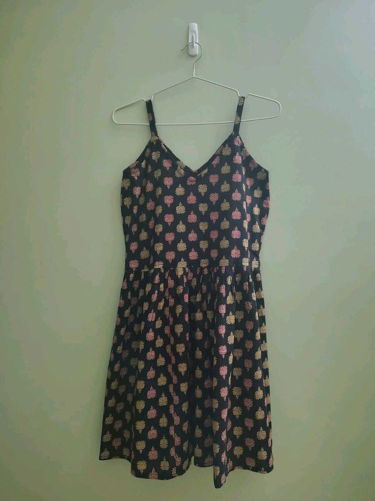 Boho Print Spaghetti Strap Dress