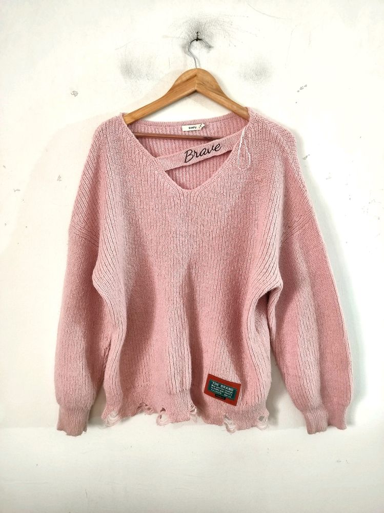 Pink Fine Knitted Sweater ( Women)