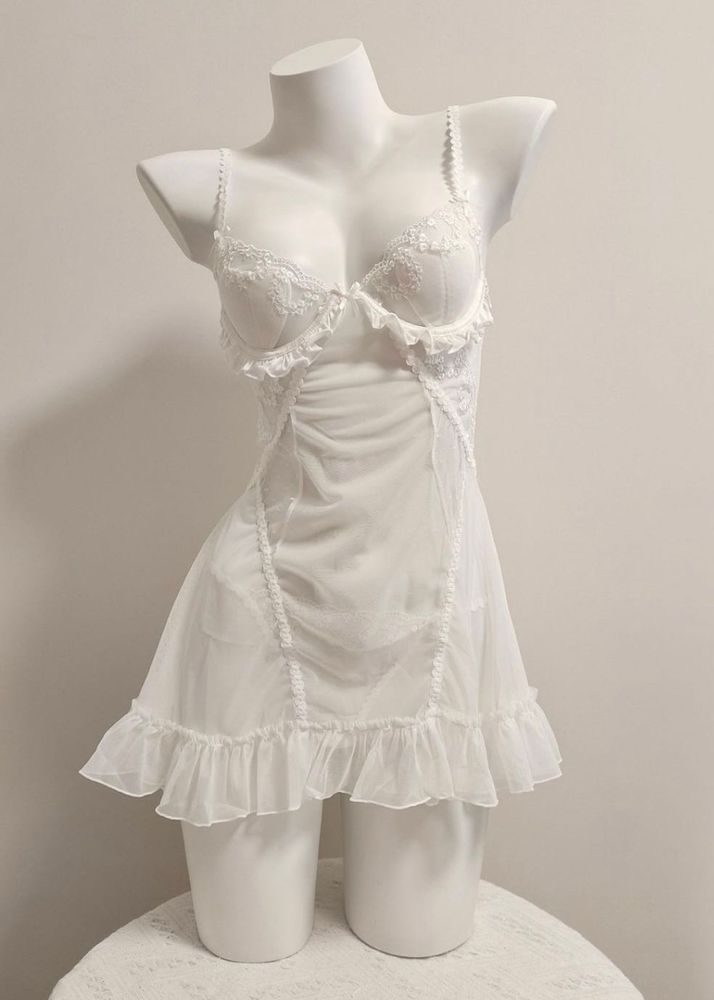 White sheer Dress