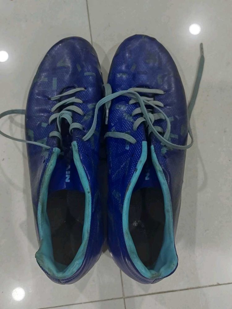 Blue Nivia Athletic Football Cleats