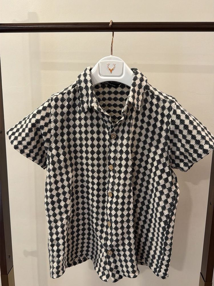 Stylish Geometric Print Short Sleeve Shirt