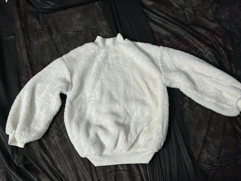 Cozy White Teddy Sweatshirt