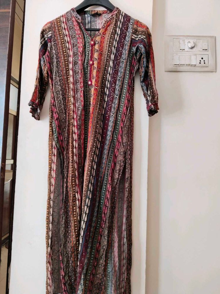 Bohemian Print Long Kurta