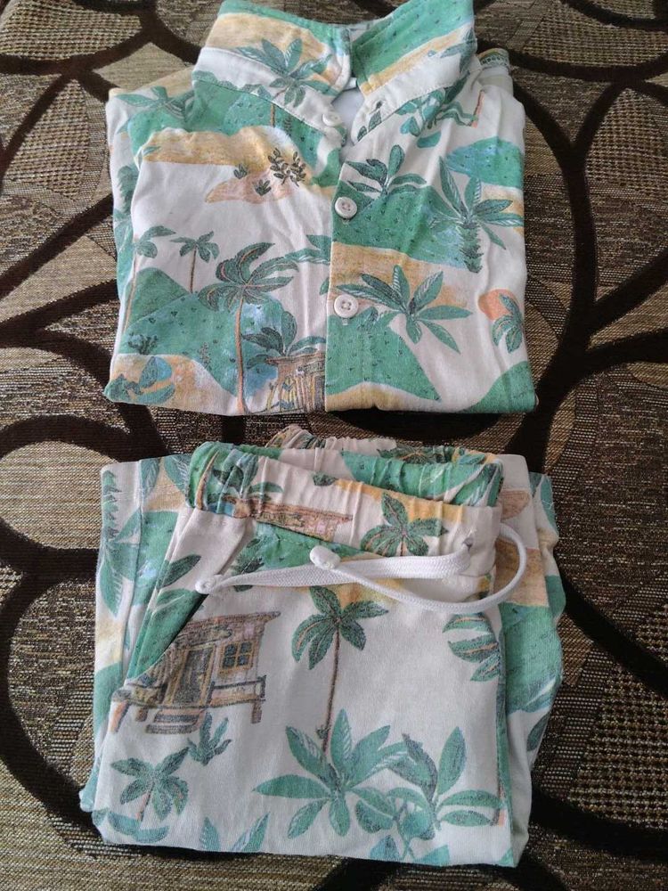 Boys' Tropical Print Shirt &amp; Shorts Set