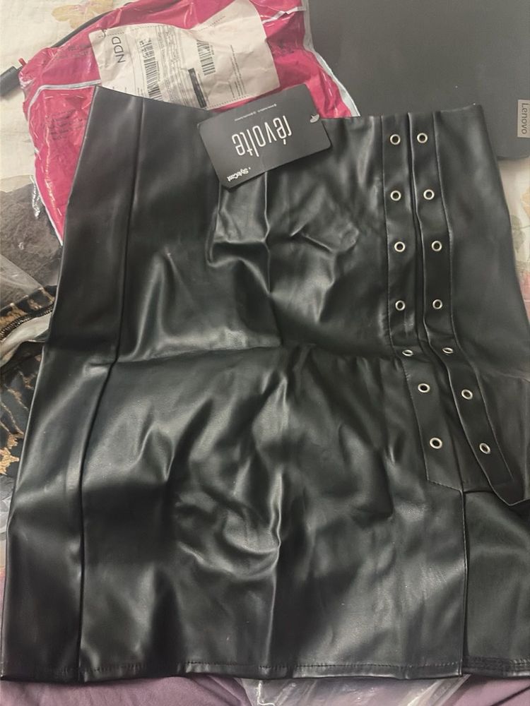 Revolte Faux Leather Skirt