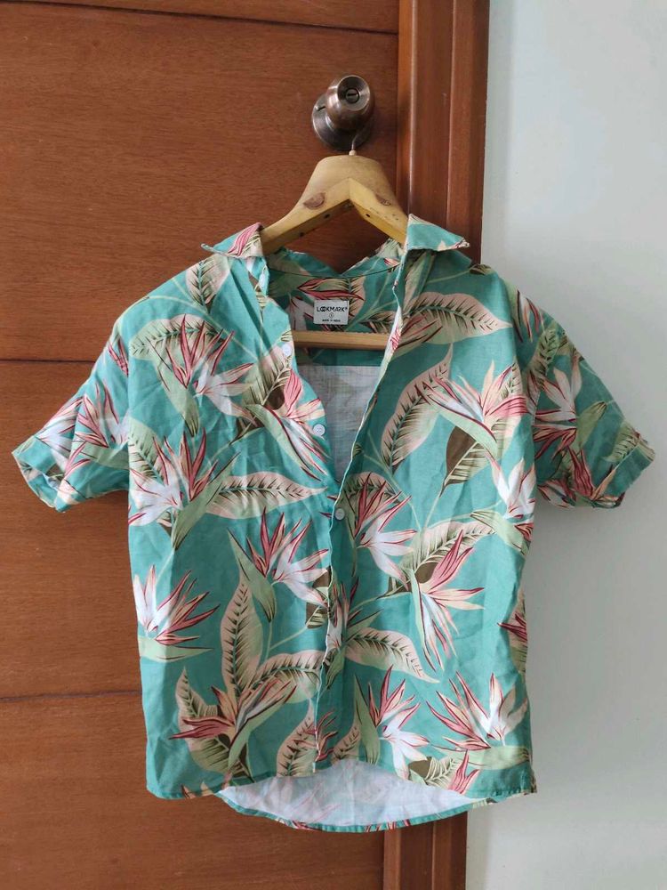 Floral Print Short Sleeve Shirt