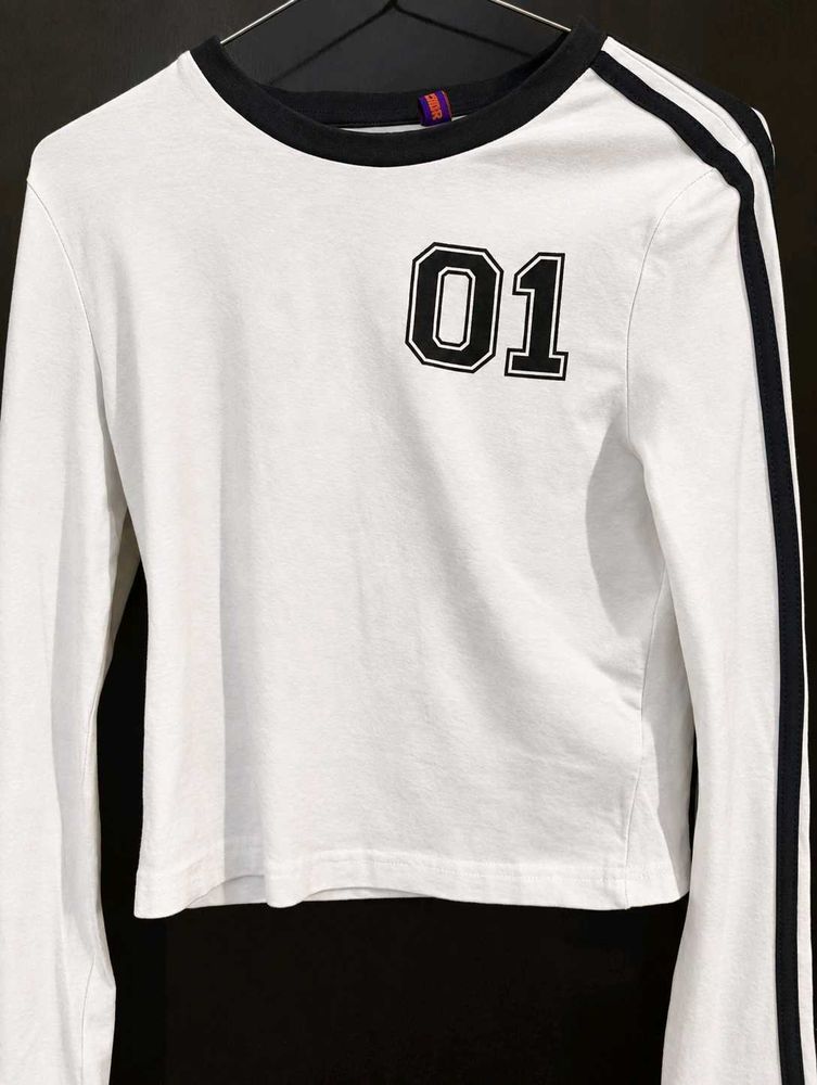Outzidr White Long Sleeve "01" Graphic Tee