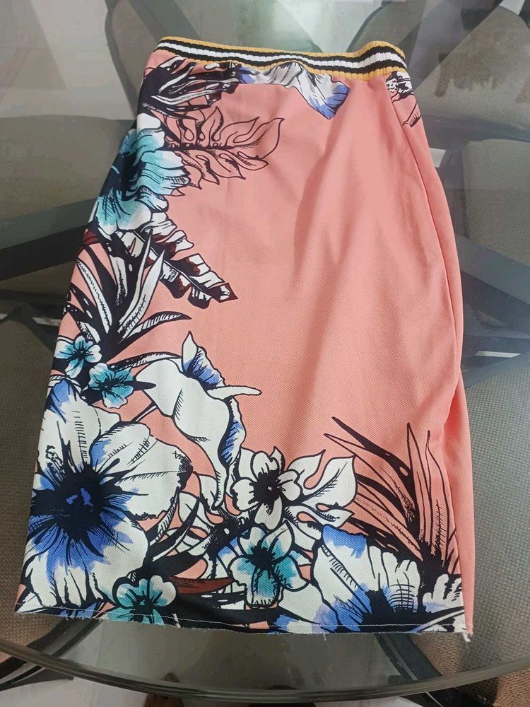 Vibrant Floral Print Skirt