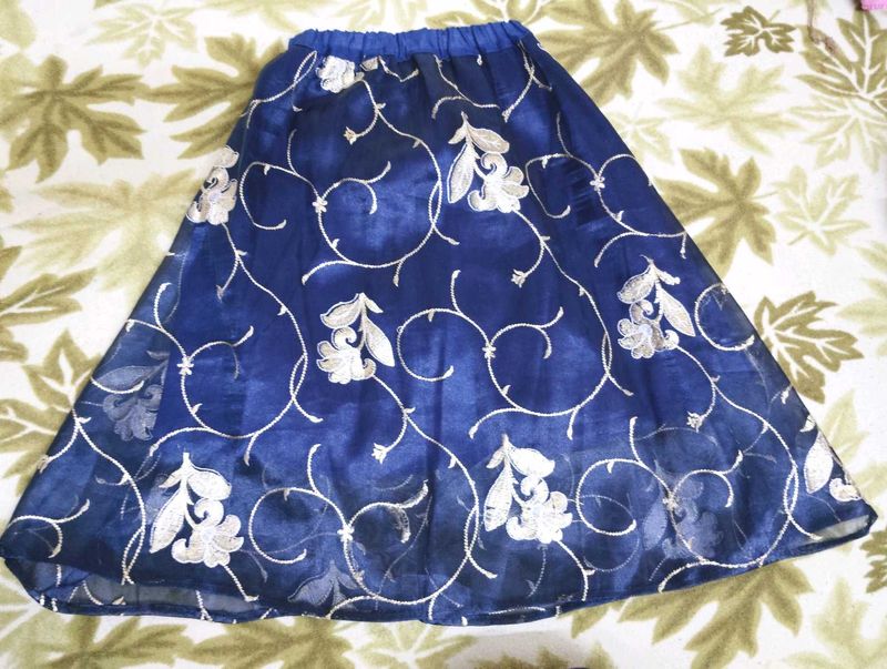 Navy Blue 💙 Organza Skirt