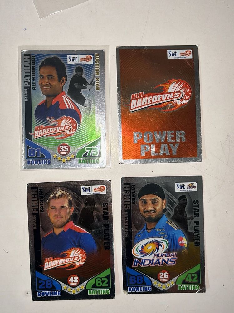 2011 DD, MI base and silver set cricket attax