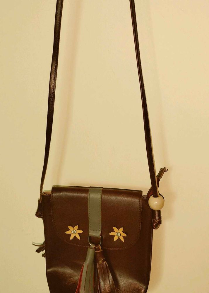 Brown Leather Crossbody Bag