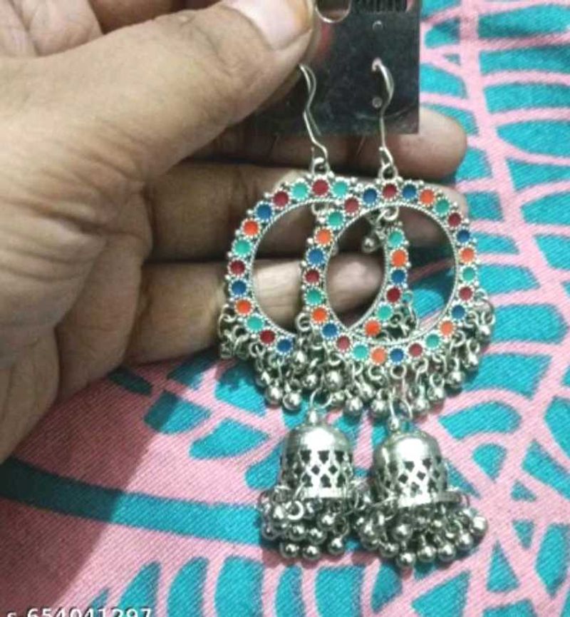 Multicolor Jhumka Earrings