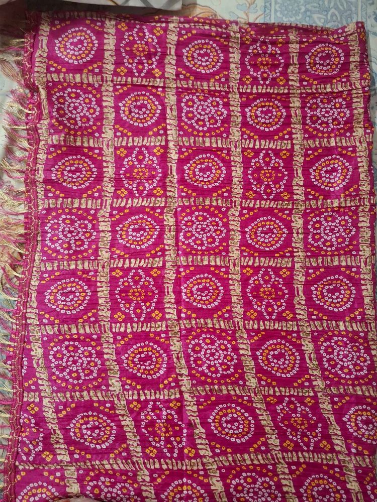 Pink Bandhani Dupatta