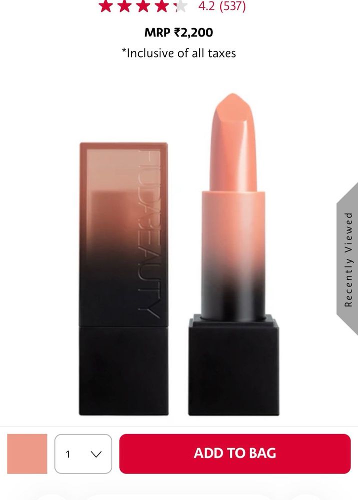 HUDA BEAUTY Bullet Cream Glow Lipstick