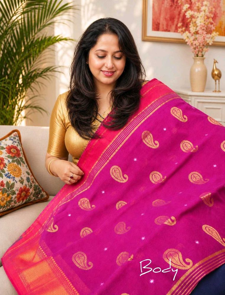 Rajnigandha Maheshwari Cotton Silk Saree