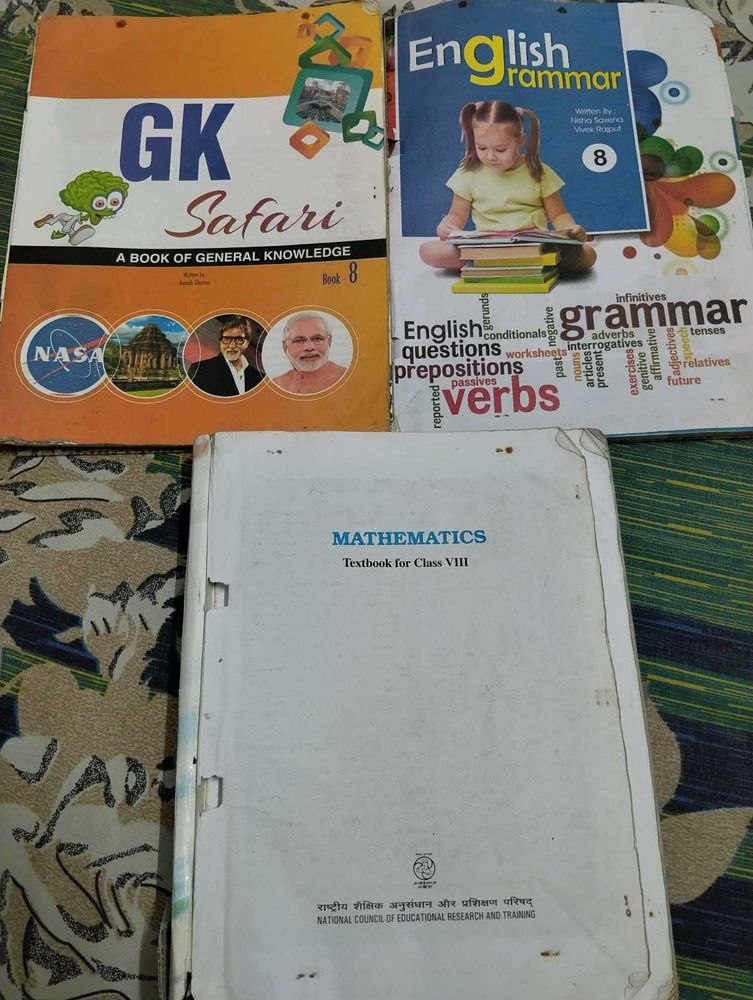 Class 8 Textbooks - GK, English, Math