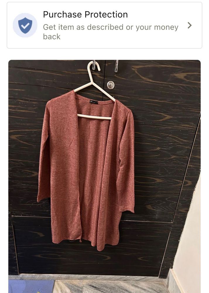 ,Dusty Rose Knit Cardigan