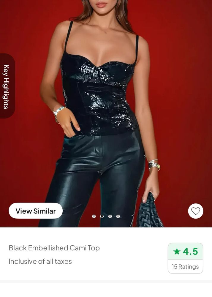 sequin sweetheart corset back top