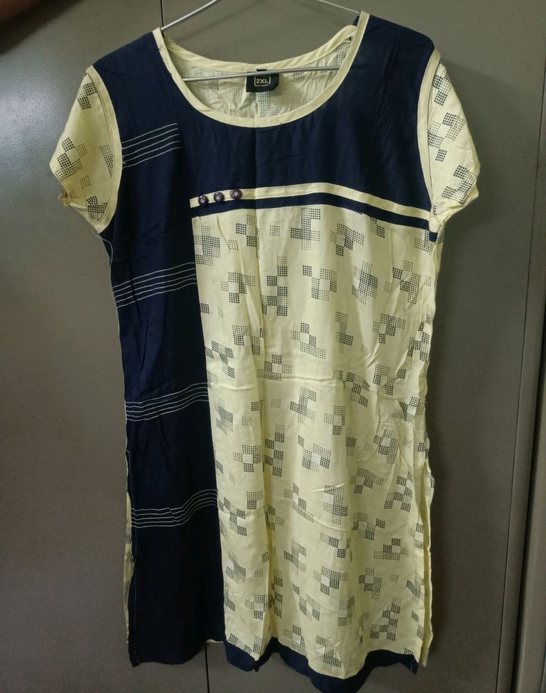 Yellow Short Kurta Top