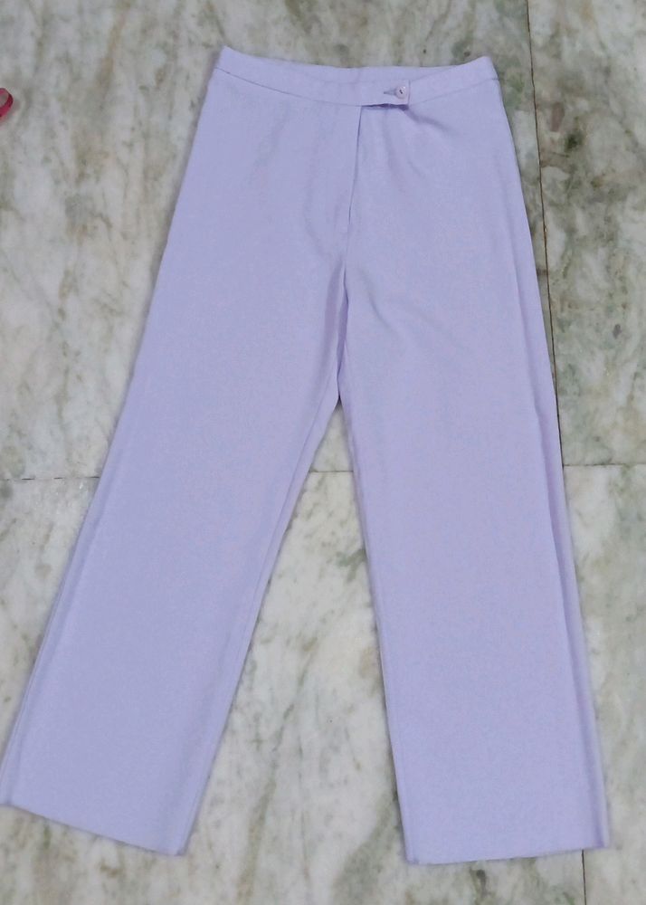 Lilac Wide Leg Trousers