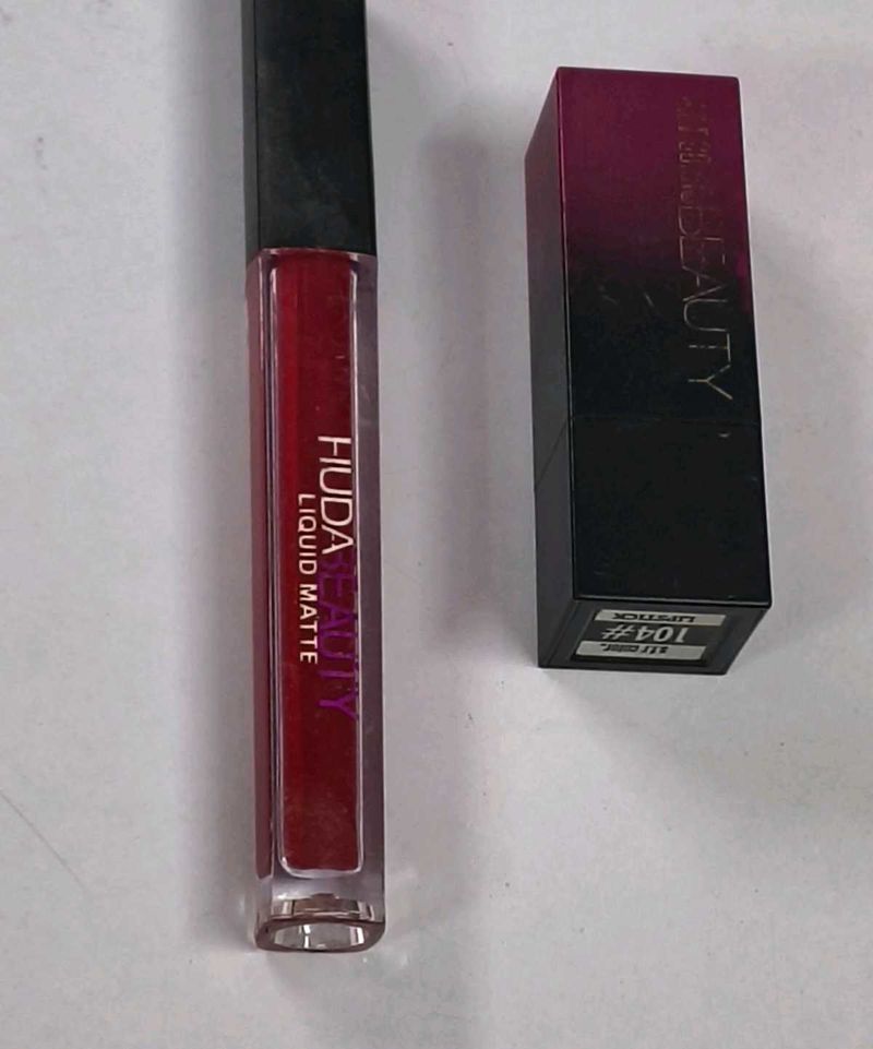 Huda Beauty Liquid Matte Lipstick 2 Pic Combo