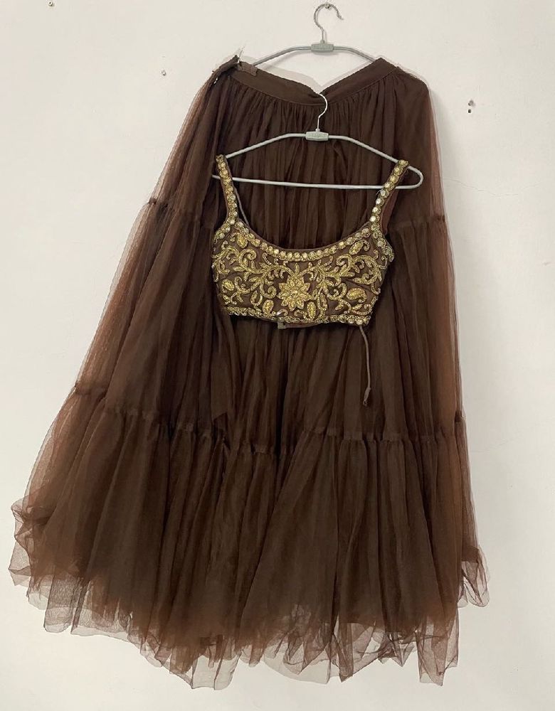 Beautiful Brown Lehenga Choli Set
