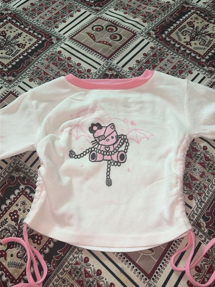 (free delivery)Cute crop tee Graphic T