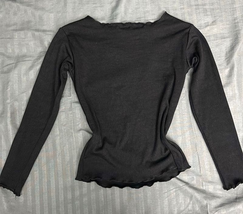 Ribbed Long Sleeve Top