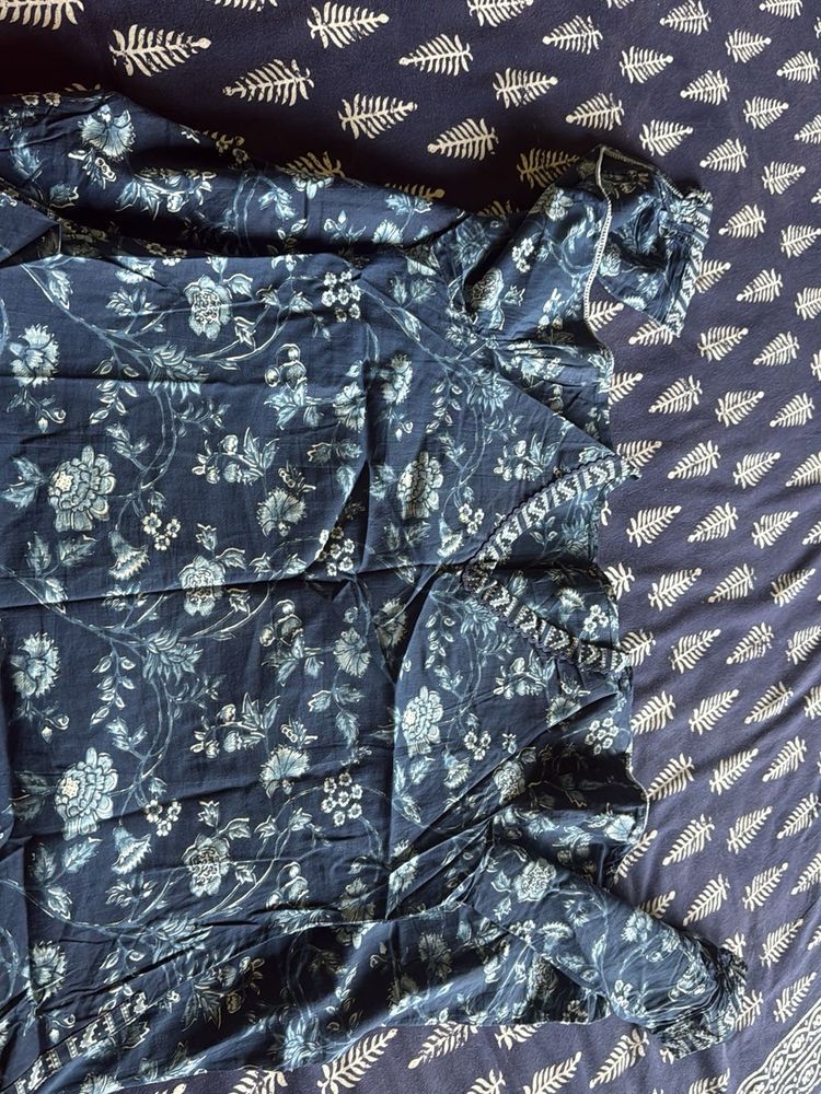 Beautiful Blue Floral Blouse