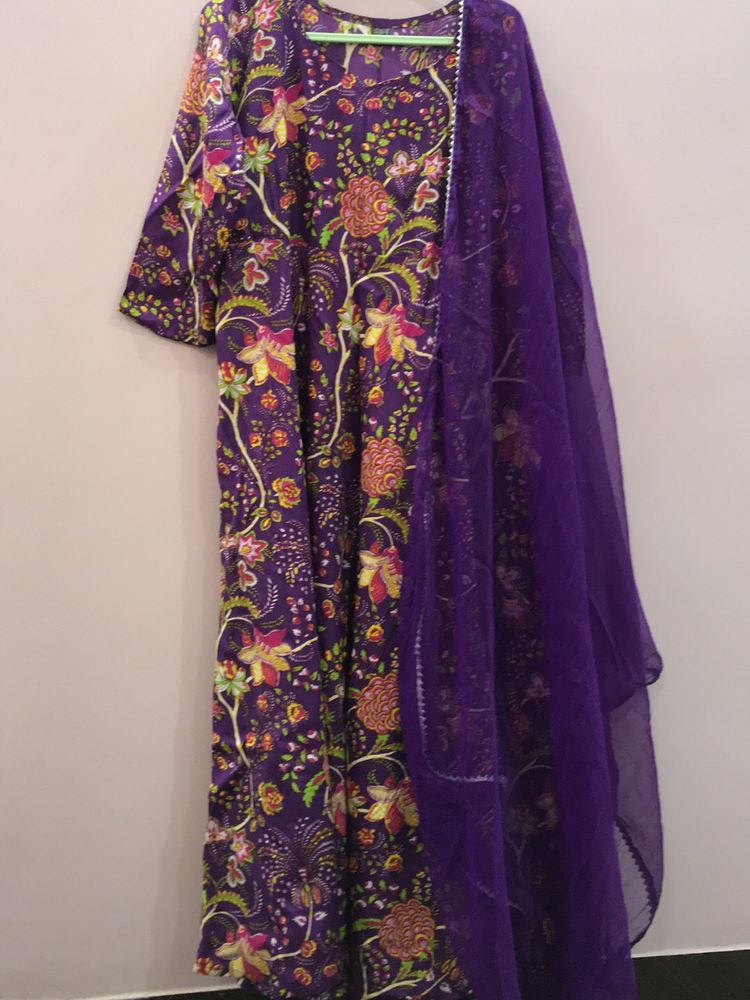 New Designer Floral Printed Dress With Duptta