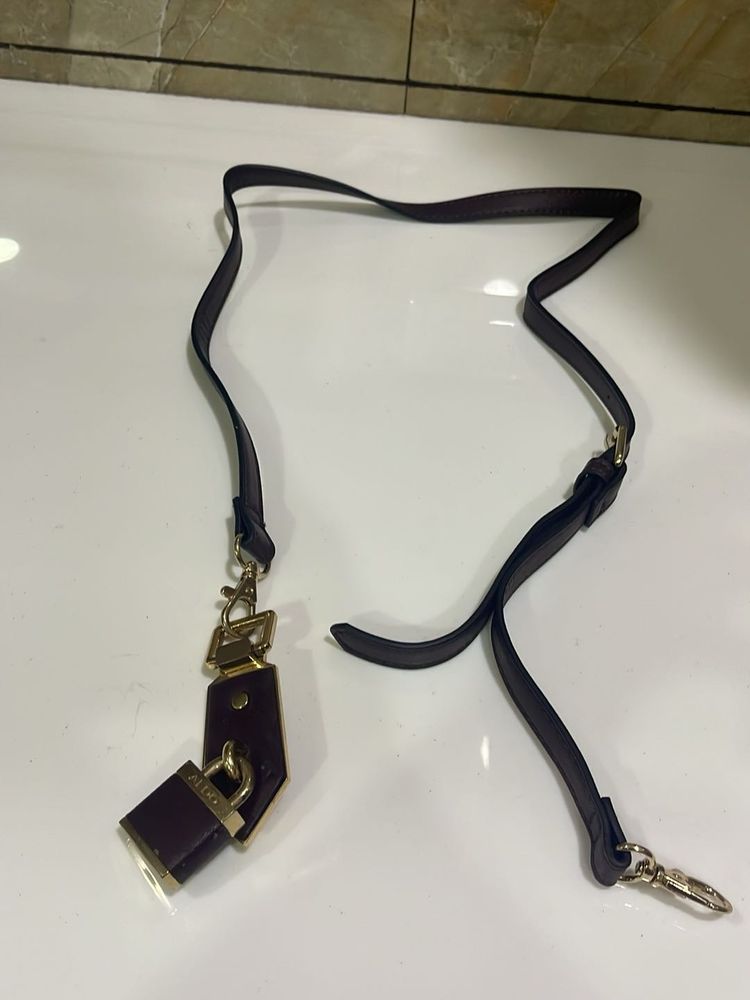 Designer Bag Strap with Lock Charm