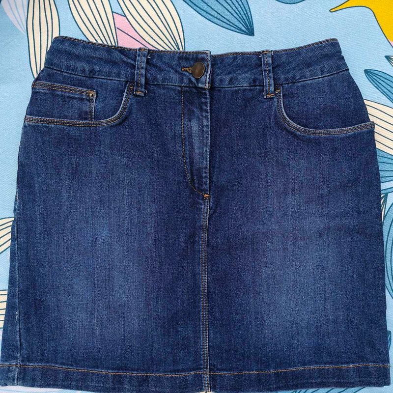 Classic Blue Denim Mini Skirt