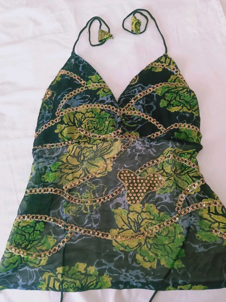Bohemian backless Halter Top