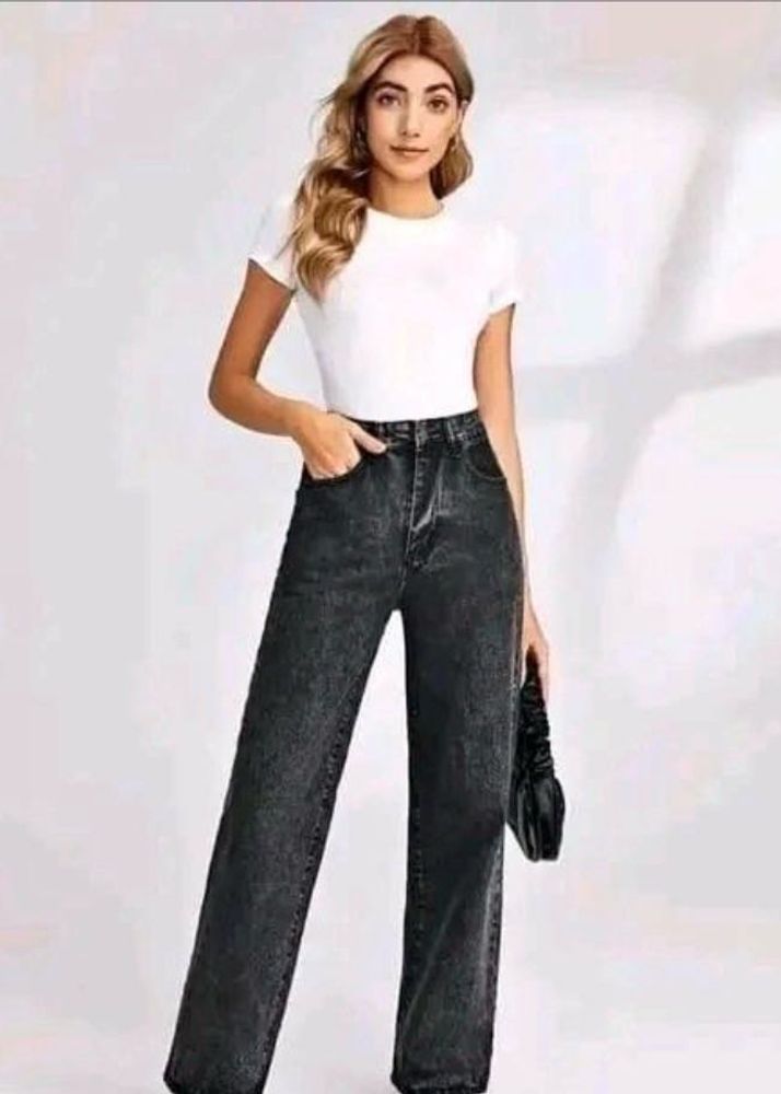 Dark Wash Wide Leg Jeans