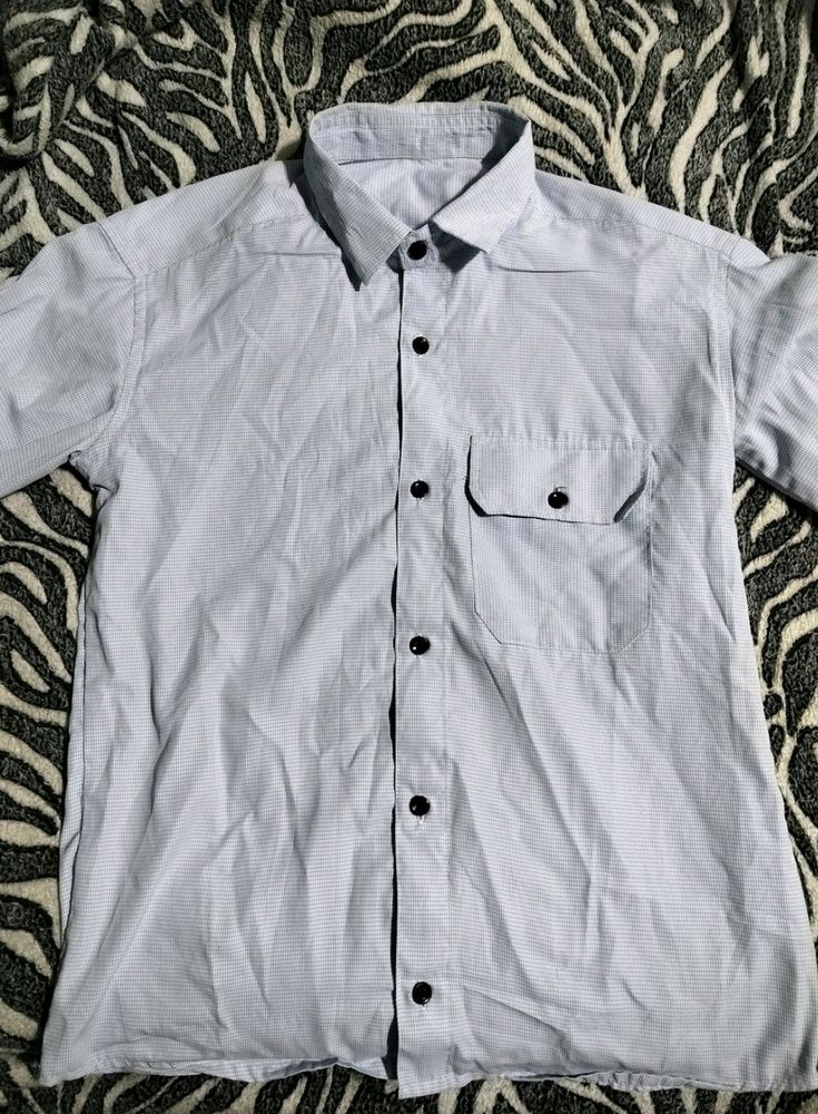 Sky Blue Check Shirt