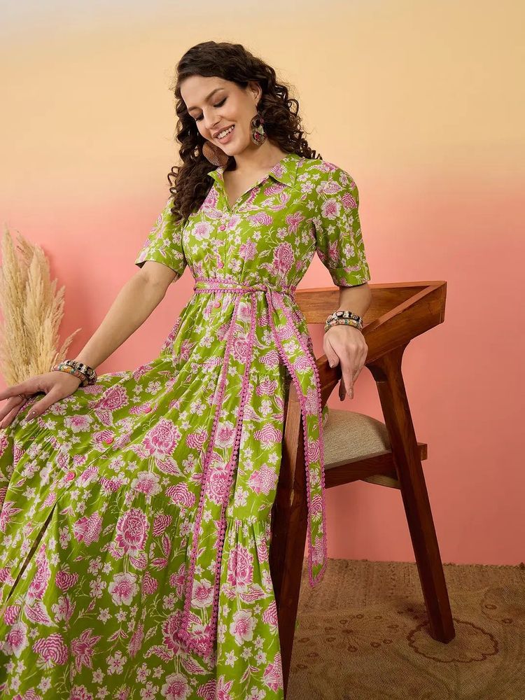 Vibrant Floral Maxi Dress