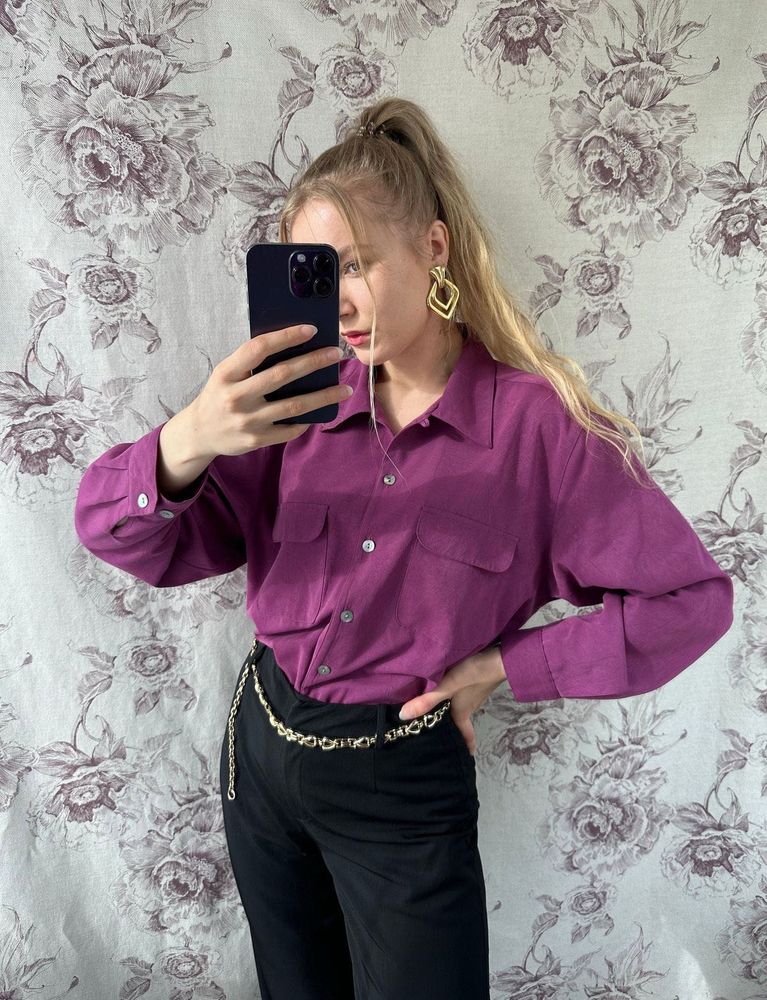 Self Design purple Shirt