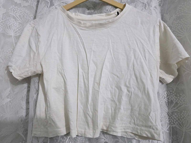 Here &amp; Now white crop top