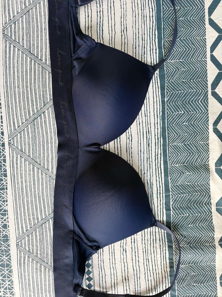 Victoria Secret Luxe Navy Blue Push Up Bra