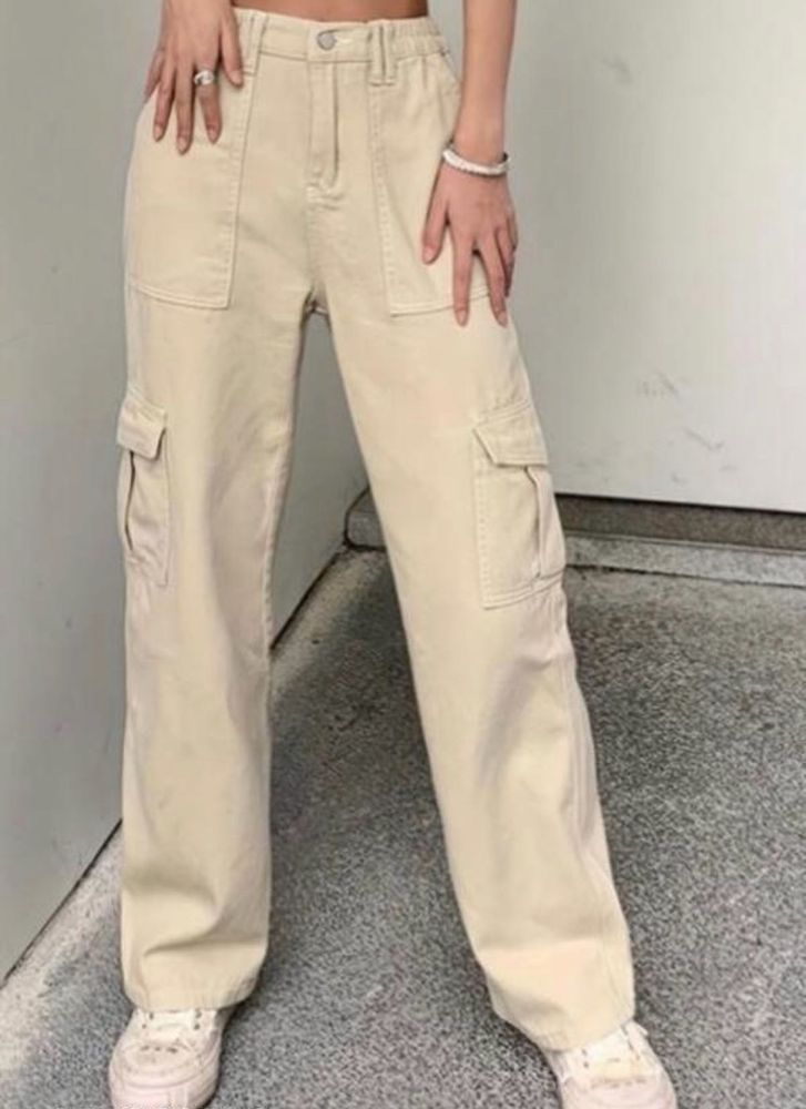 Beige Cargo Pants