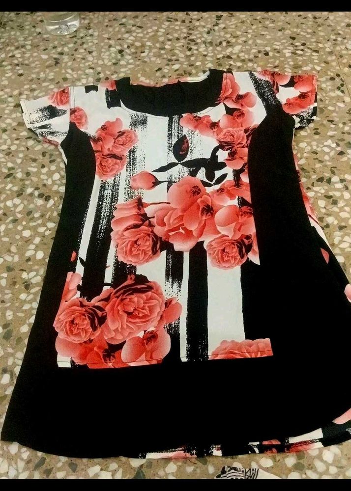 Floral Print T-Shirt Dress