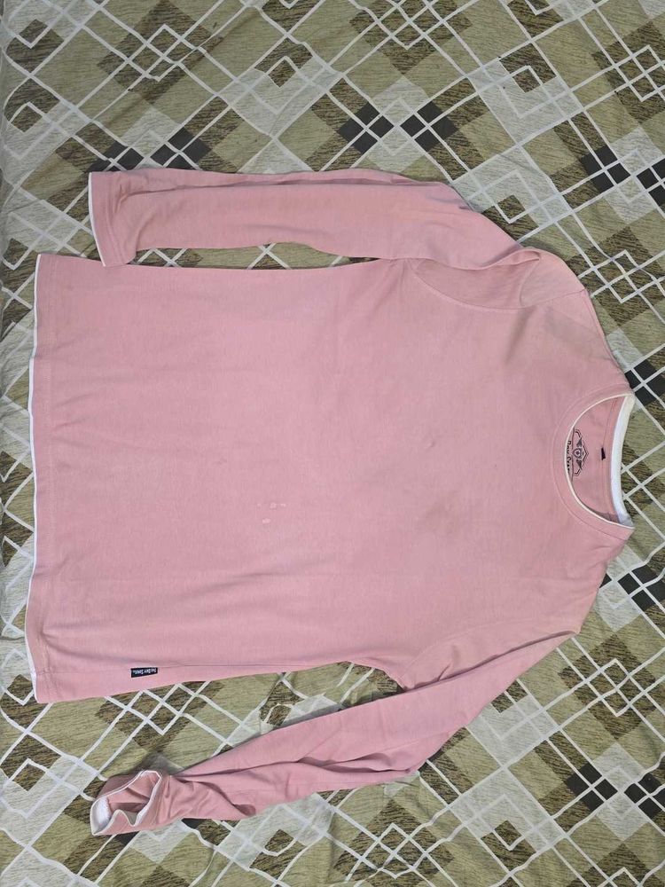 Round Neck Peach Color Shirt