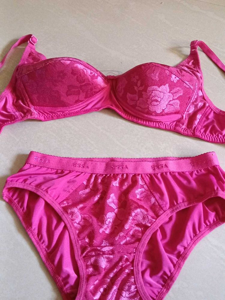 Pink Bra and Panty Set