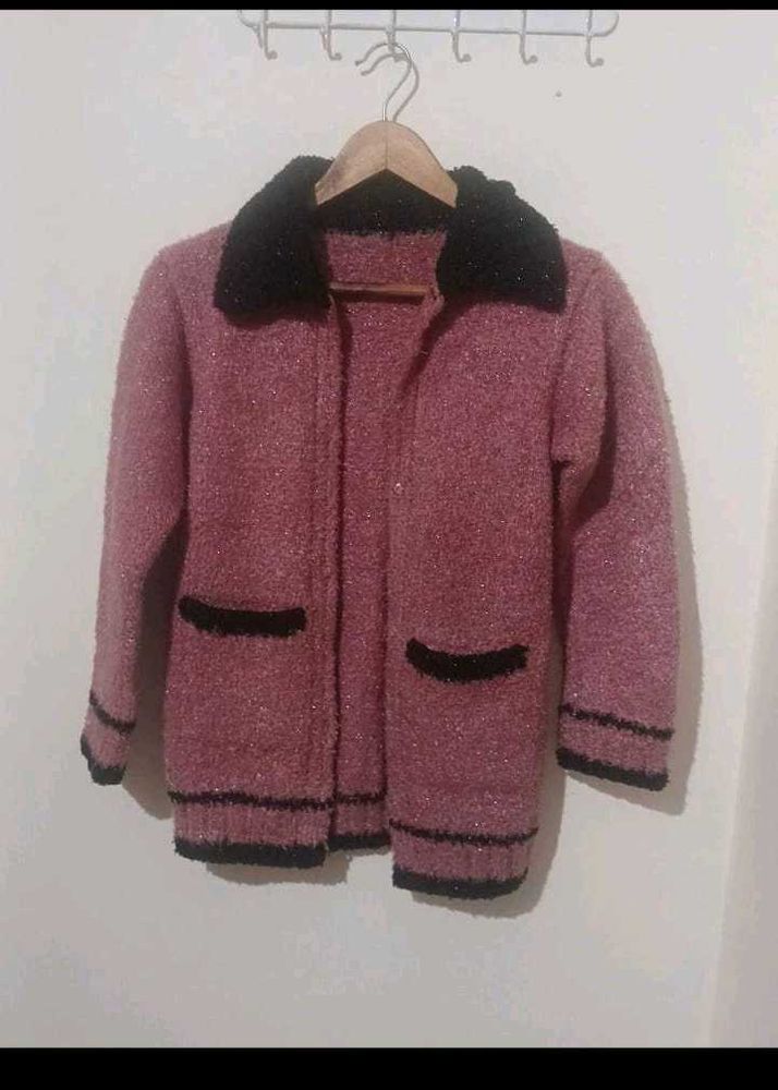 Pink Knit Cardigan