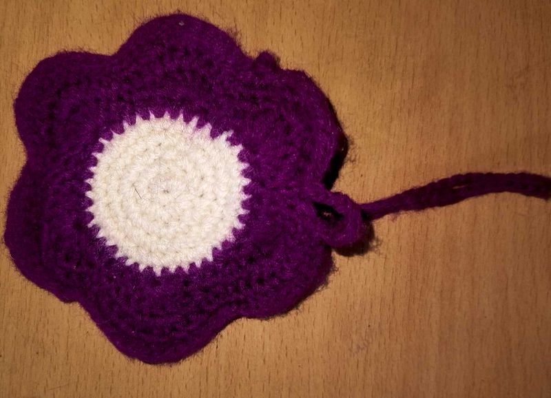 Crochet lipbalm holder  +pouch +flower keychains