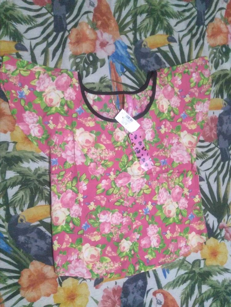 Vibrant Floral Print Top