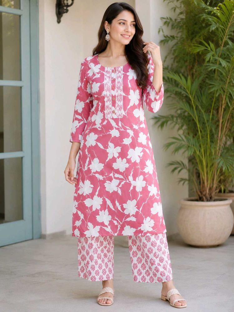 Charming 3  Floral Kurta Set